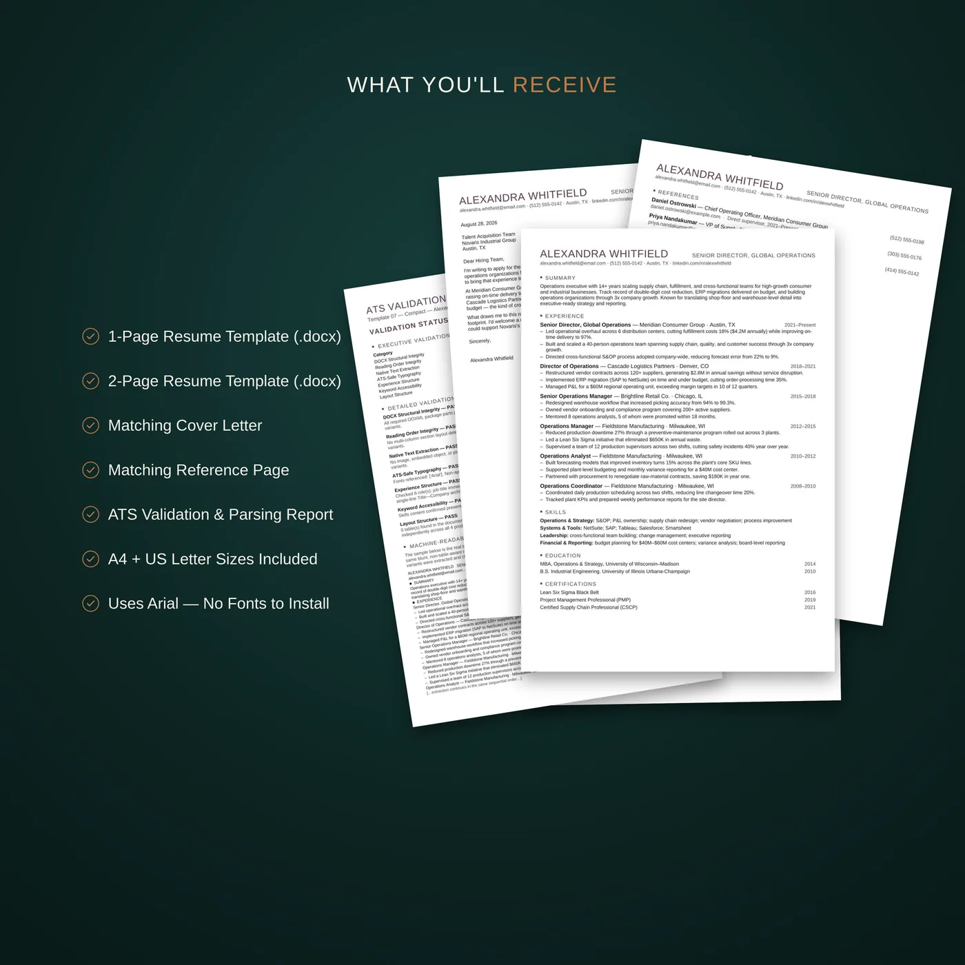Compact résumé template — what's in the bundle