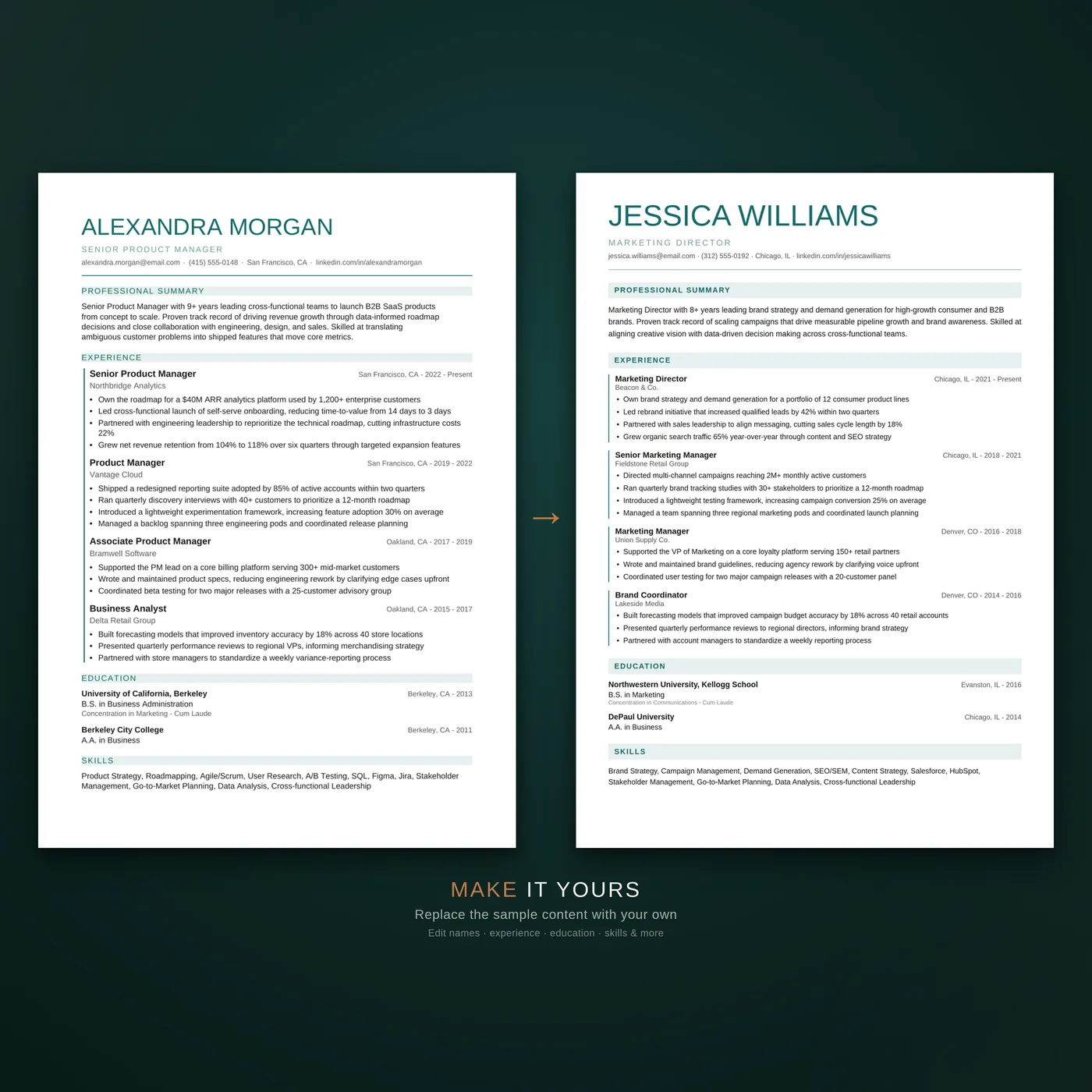 Creative résumé template — easy to make your own