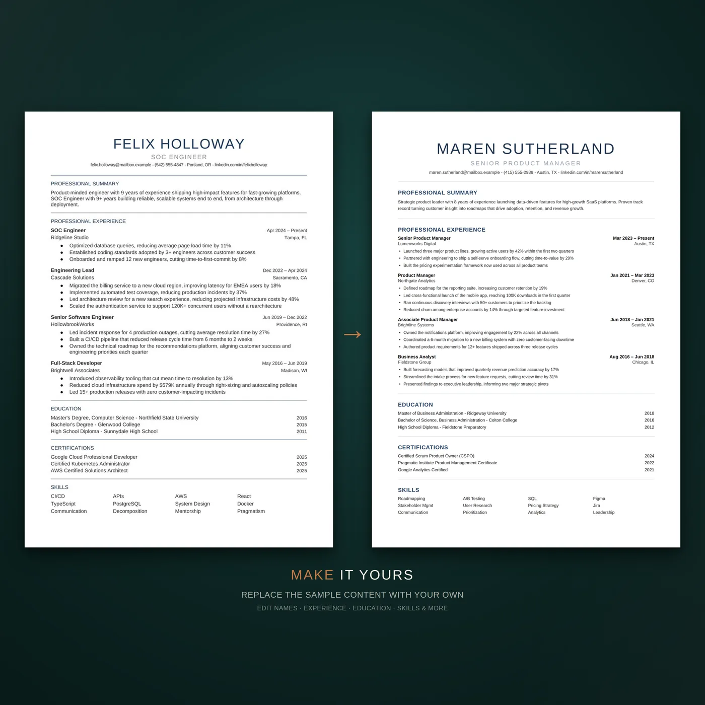 Essential résumé template — easy to make your own