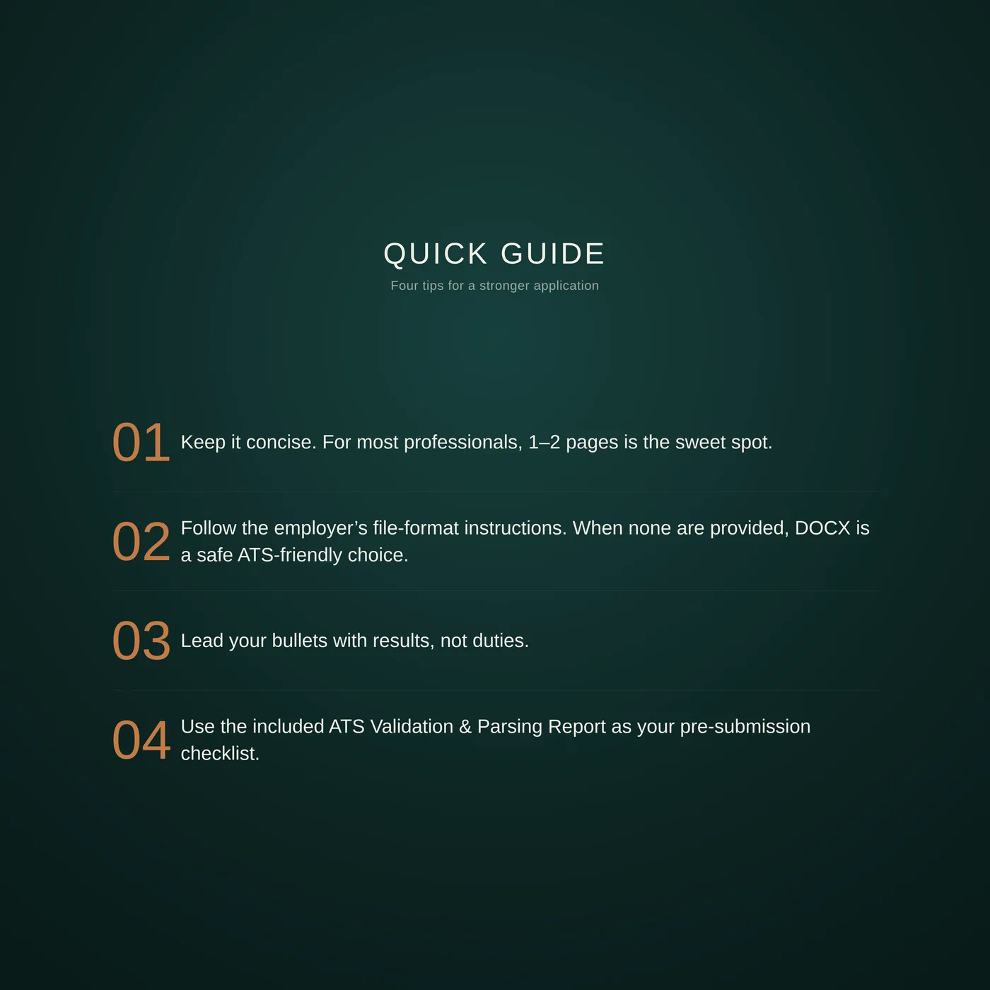 Essential résumé template — quick-start guide